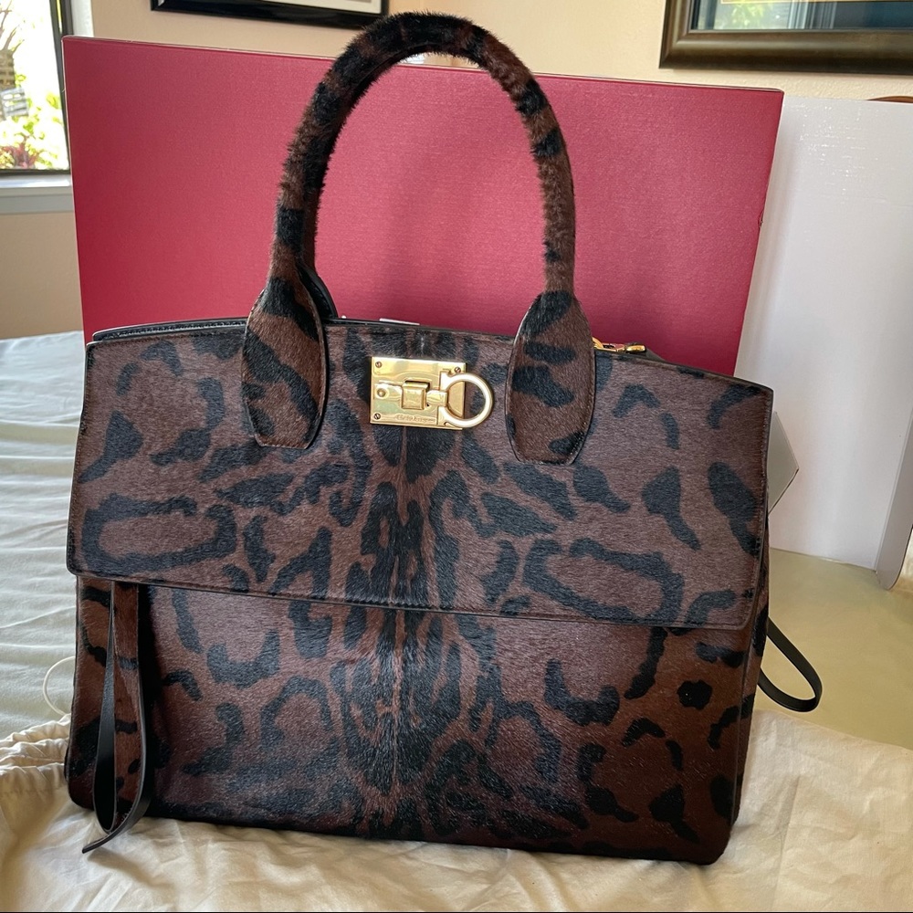 Salvatore Ferragamo the Studio bag real fur dyed
